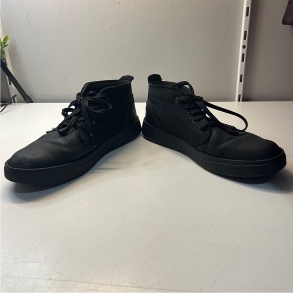 Timberland Men Black Leather & Canvas Chukka Shoes, Size 7 - Picture 3 of 10